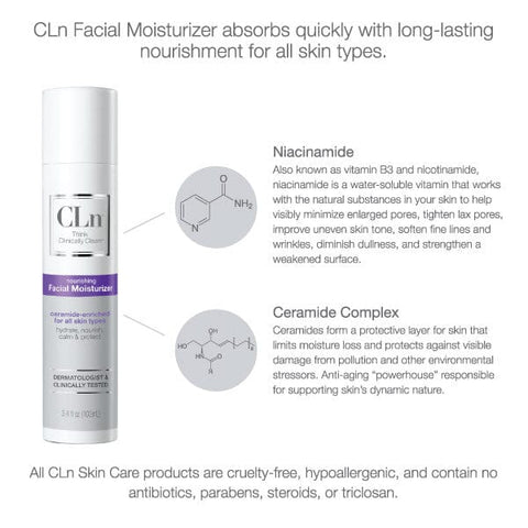 CLn® Facial Cleanser for Delicate Skin - With Glycerin & Skin Conditioners  – CLn Skin Care